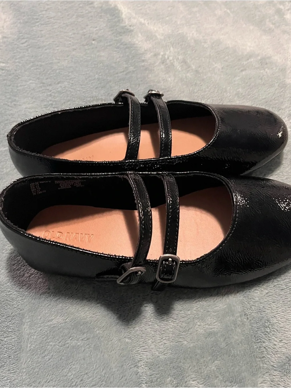 Old Navy Black Patent Double-Strap Mary Jane Flats for Kids